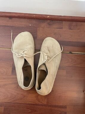 Men's Birkenstock Beige Suede Lace-Up Casual Shoes